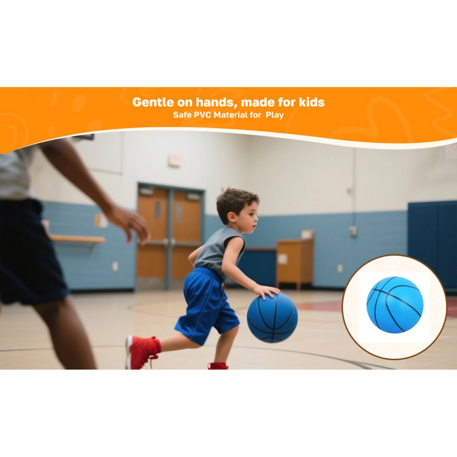 Kids Outdoor Basketball Hoop - Inflatable Mini Basketball Ball Durable Rubber