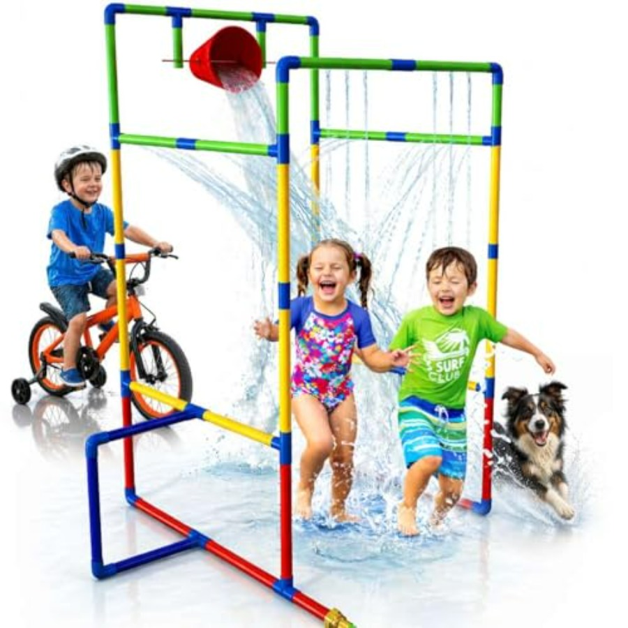 Kids Outdoor Tunnel - Outdoor backyard water park sprinkler tunnel