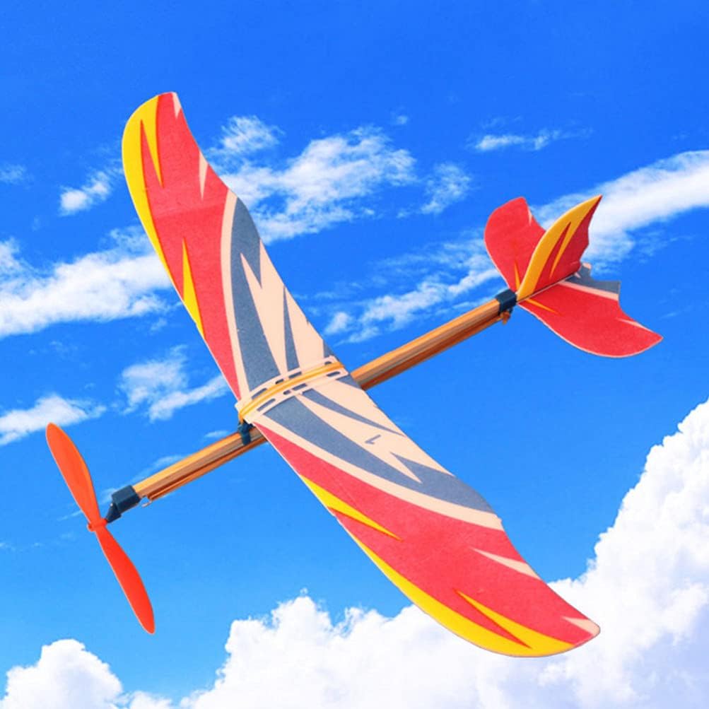 Kids Outdoor Play Equipment - 10PCS Airplane Model Rubber Band Powered