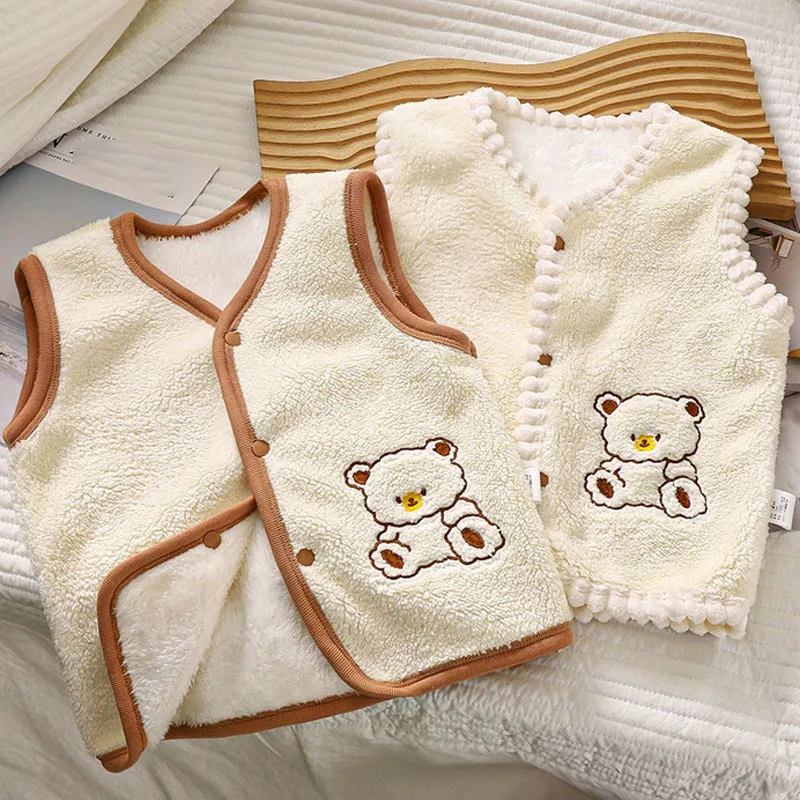 Kids Outdoor Vest - Winter Children Outdoor Plush Vest Autumn