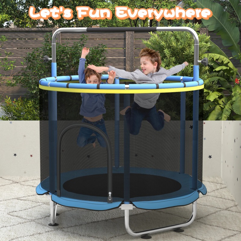 5FT Toddler Trampoline 8-in-1  - đánh giá và giá Kids Outdoor Basketball Hoop