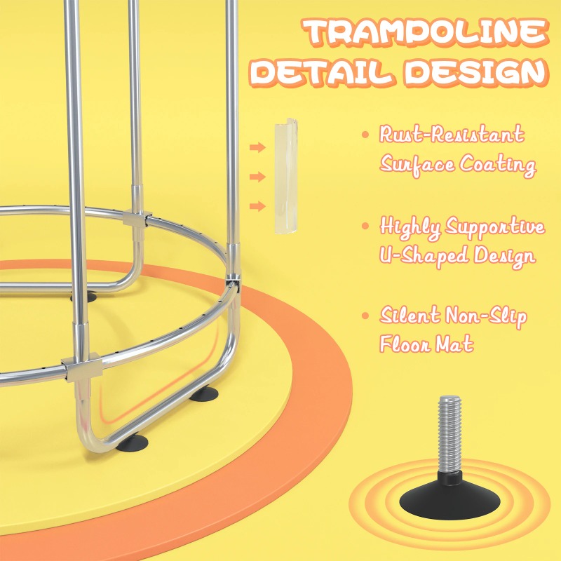 5FT Toddler Trampoline 8-in-1  - đánh giá và giá Kids Outdoor Basketball Hoop
