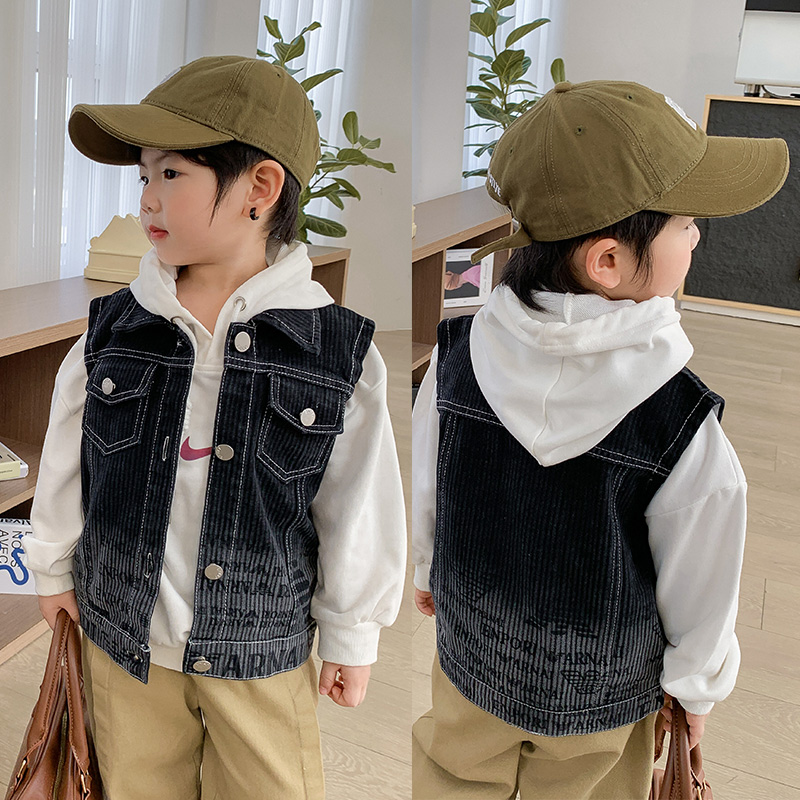 Boy Black Denim Vest Spring Au - đánh giá và giá Kids Outdoor Vest