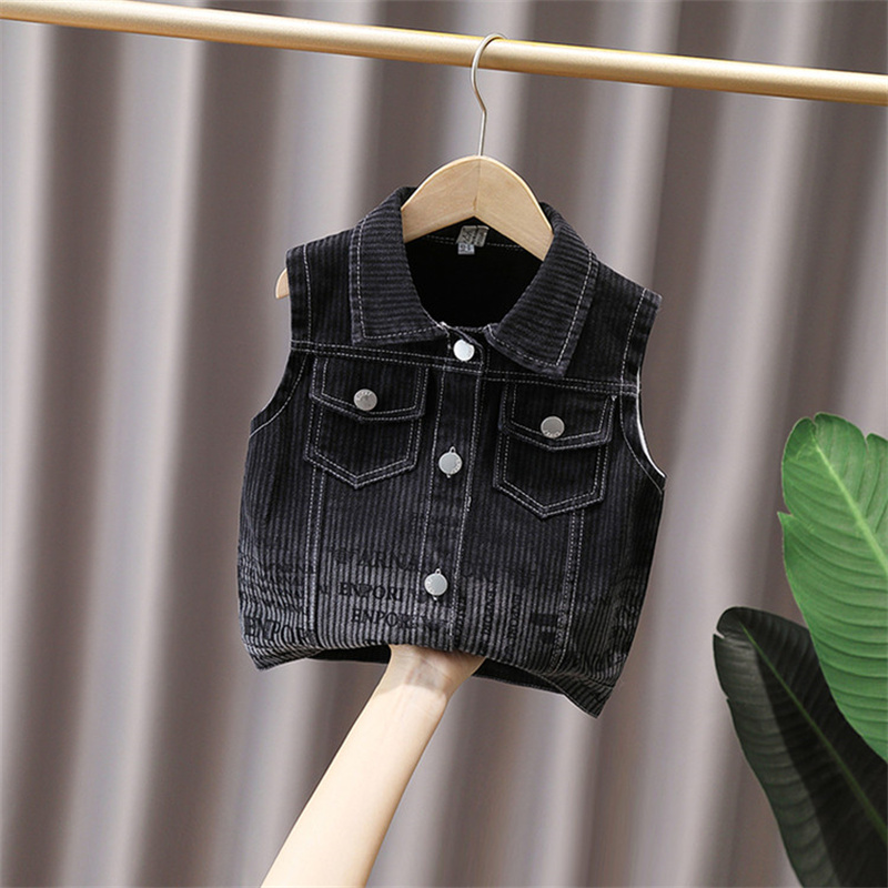 Boy Black Denim Vest Spring Au - đánh giá và giá Kids Outdoor Vest