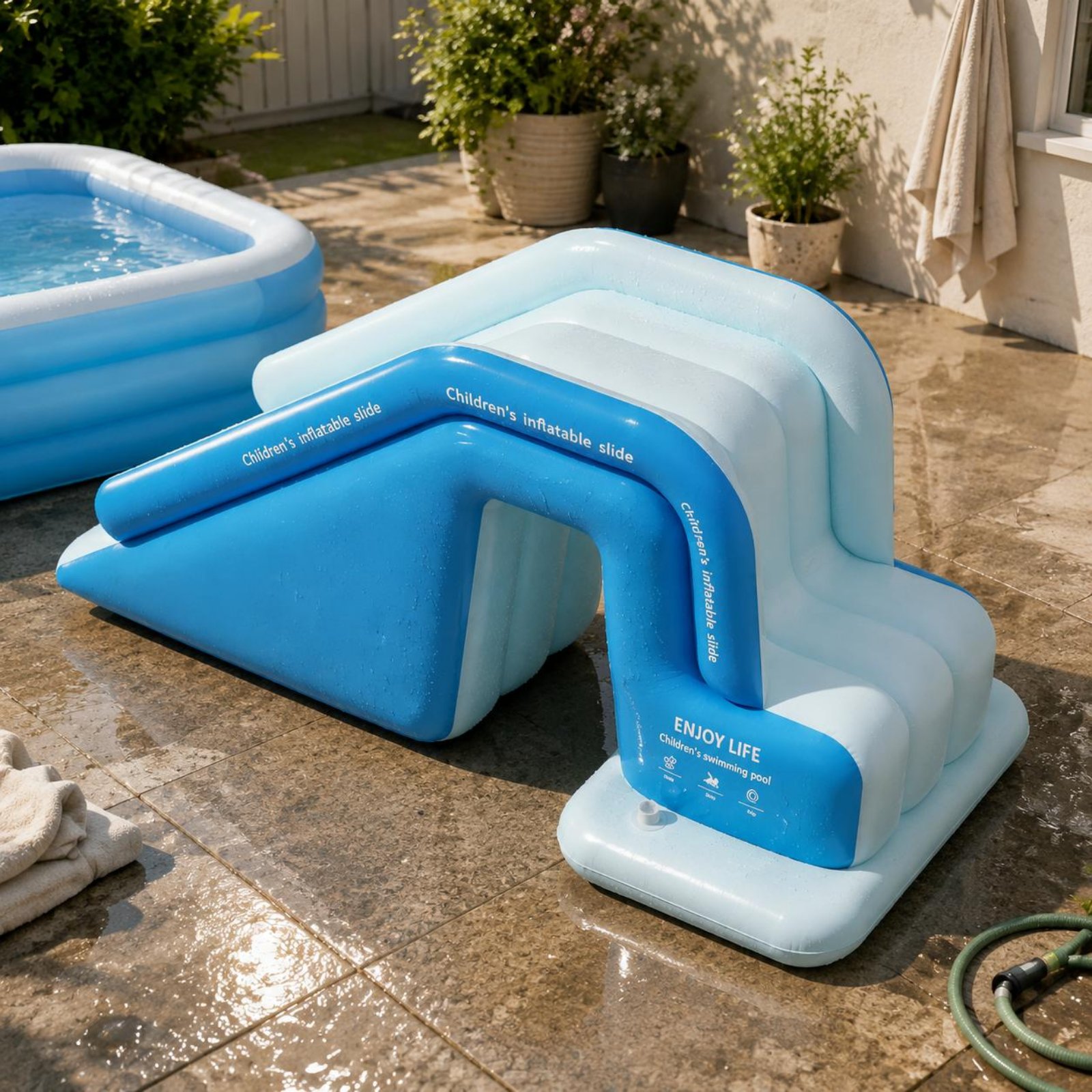 Inflatable Pool Slide Foldable - đánh giá và giá Kids Outdoor Nature Toys