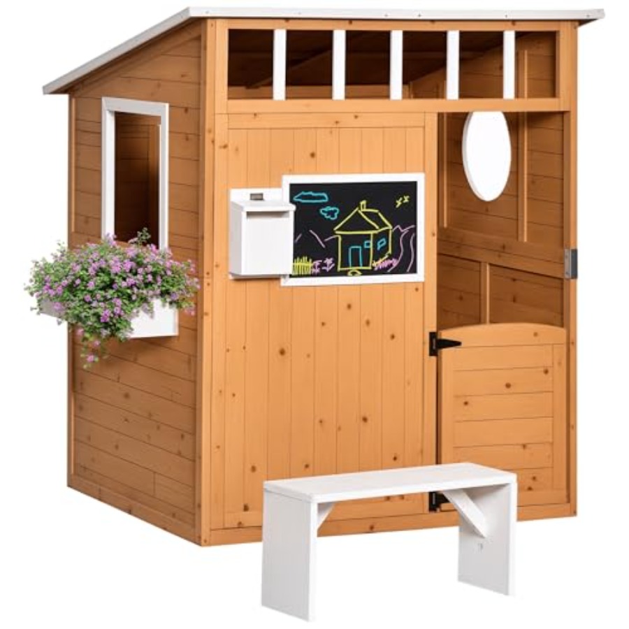 Outdoor Wooden Playhouse For K - đánh giá và giá Kids Outdoor Bench
