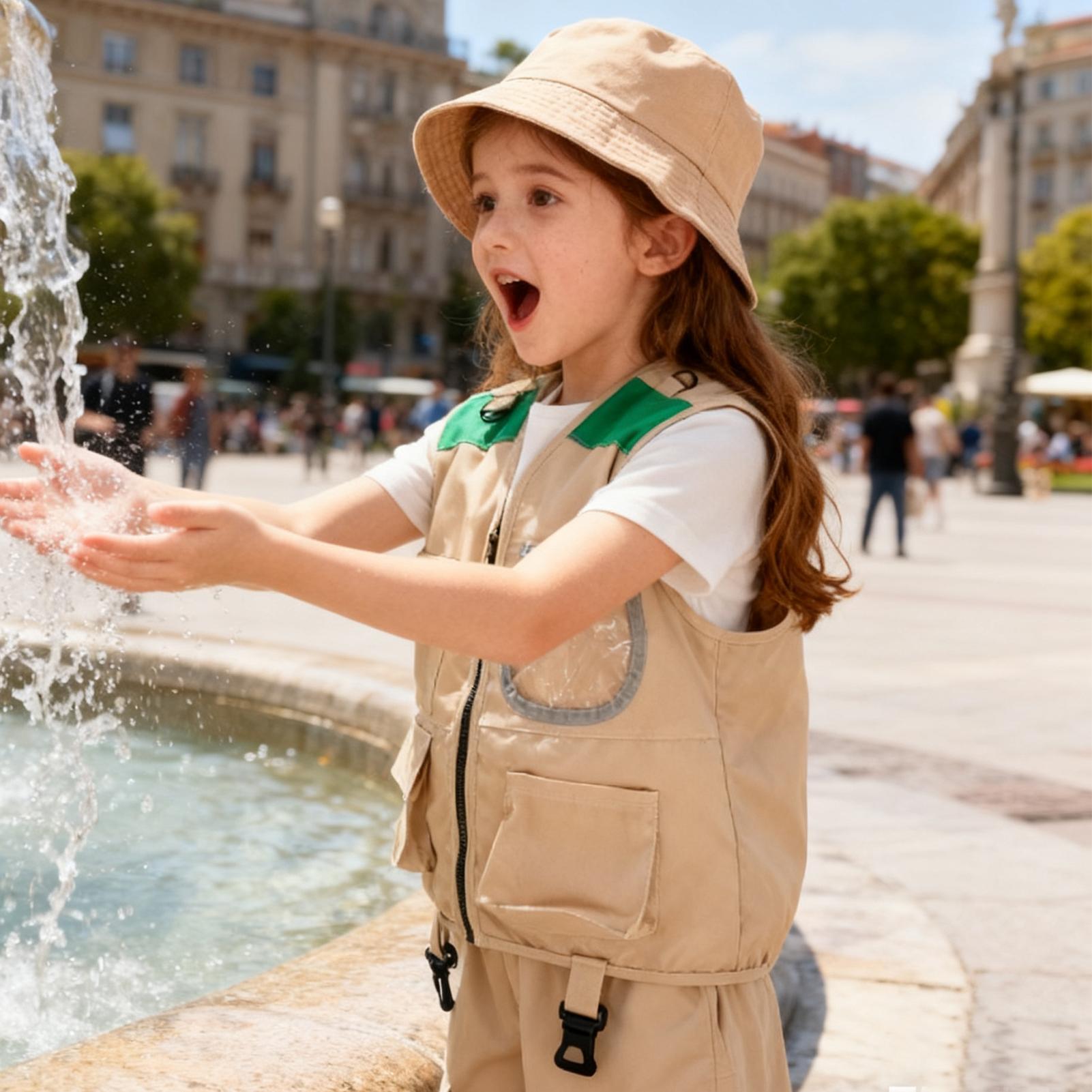 Kids Explorer hat and vest Cos - đánh giá và giá Kids Outdoor Vest