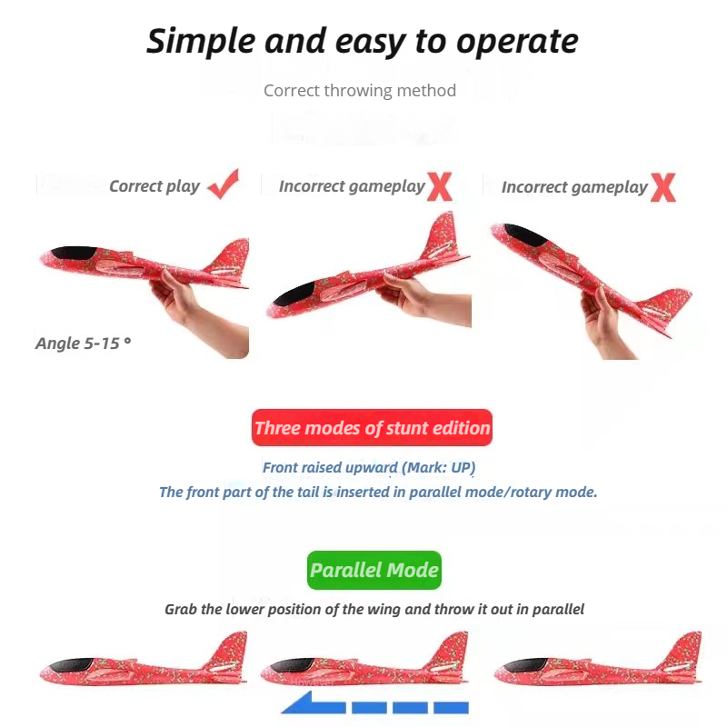 48cm Large Foam Airplane Child - đánh giá và giá Kids Outdoor Play Equipment