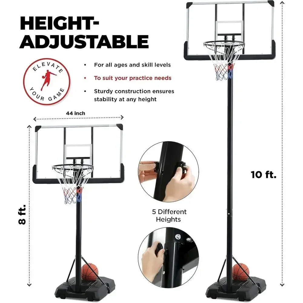 Adjustable 44 Shatterproof Bas - đánh giá và giá Kids Outdoor Basketball Hoop