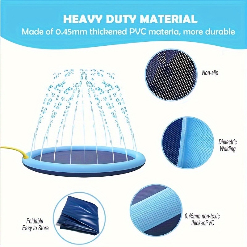 170×180cm Large Water Splash P - đánh giá và giá Sprinkler Splash Pad