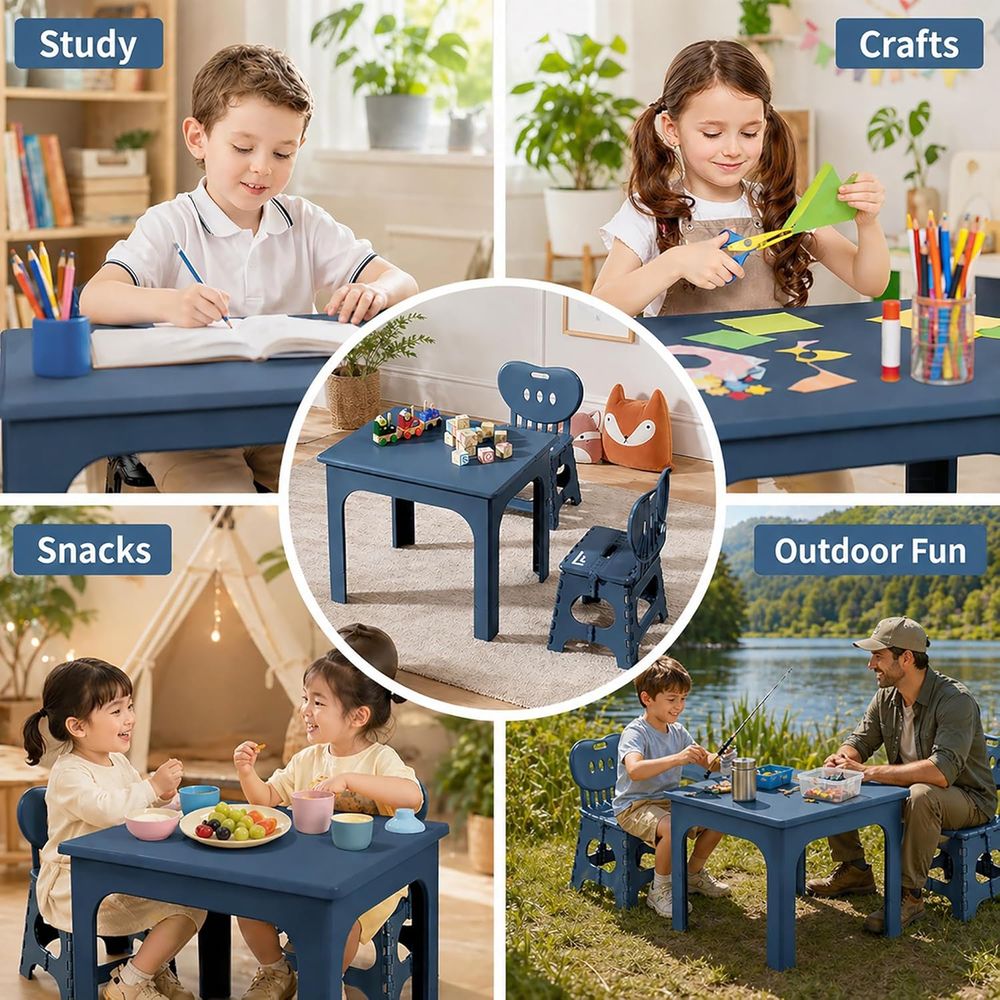 oldable Table and Chair Set, H - đánh giá và giá Kids Outdoor Activity Table