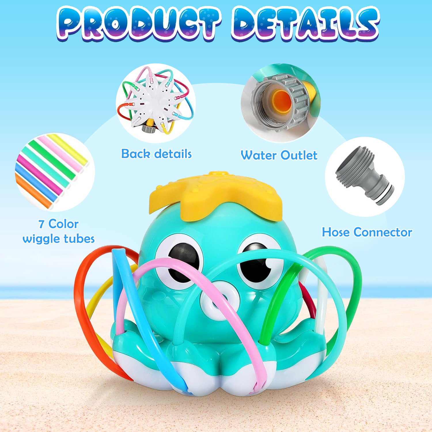 Octopus Sprinkler Water Spray  - đánh giá và giá Kids Outdoor Yard Toys