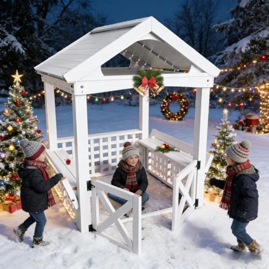 Outdoor Wooden Playhouse For K - đánh giá và giá Kids Outdoor Bench