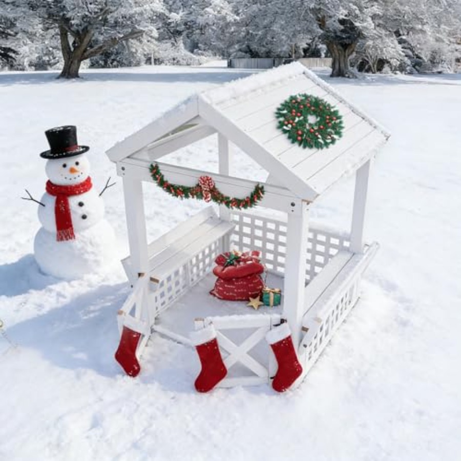 Outdoor Wooden Playhouse For K - đánh giá và giá Kids Outdoor Bench