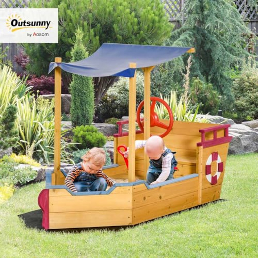 Outdoor wooden kids sandbox sh - đánh giá và giá Kids Outdoor Bench