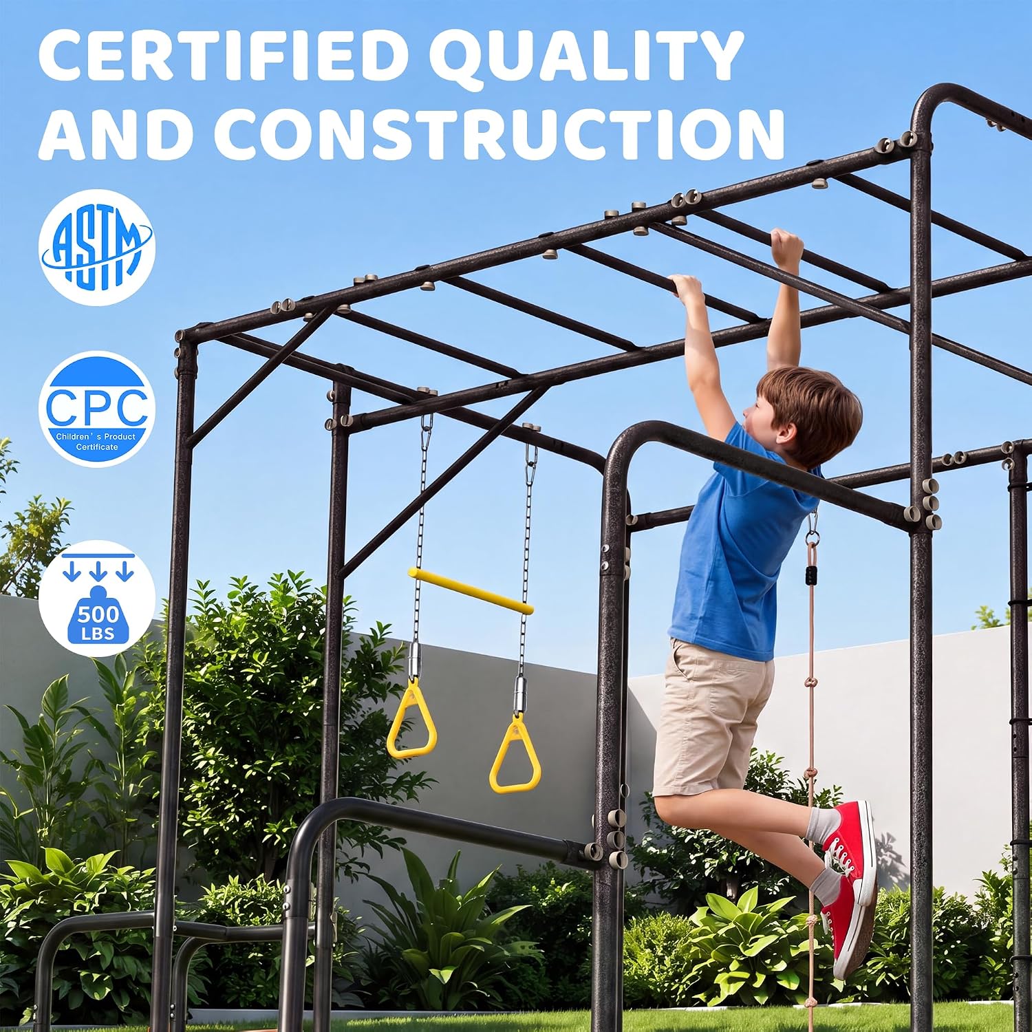 7-in-1 Outdoor Jungle Gym Monk - đánh giá và giá Kids Outdoor Monkey Bars