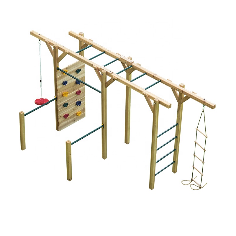 6 in 1 Wooden Fitness Equipmen - đánh giá và giá Kids Outdoor Monkey Bars