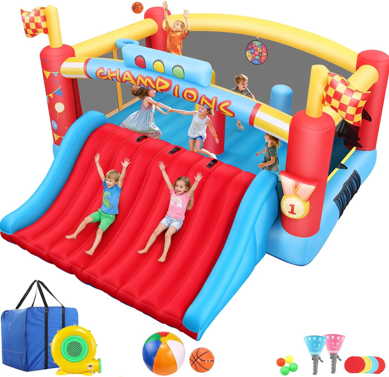 13FT Big Inflatable Bounce Hou - đánh giá và giá Kids Outdoor Basketball Hoop