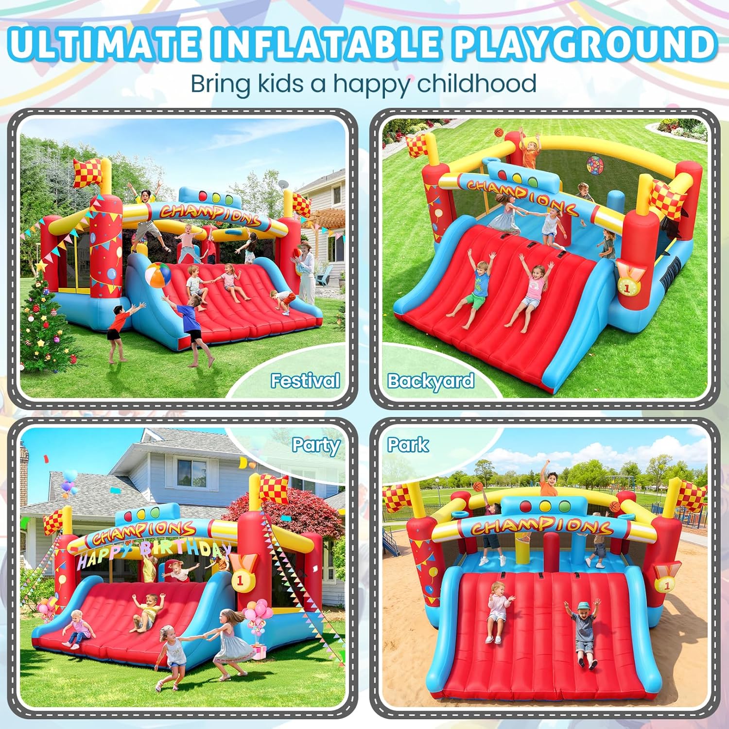 13FT Big Inflatable Bounce Hou - đánh giá và giá Kids Outdoor Basketball Hoop