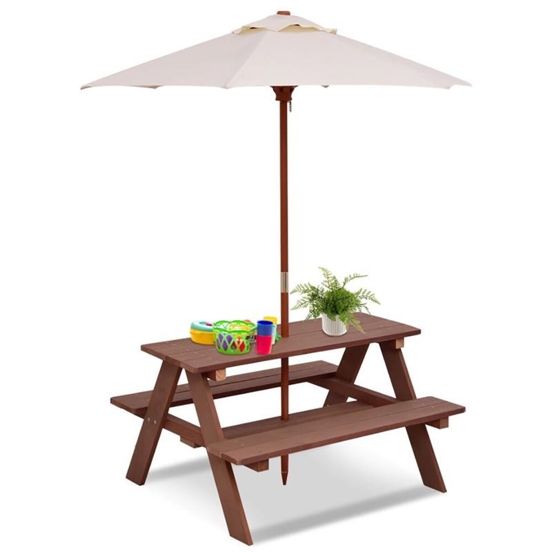 Outdoor 4-Seat Kids Picnic Tab - đánh giá và giá Kids Outdoor Bench