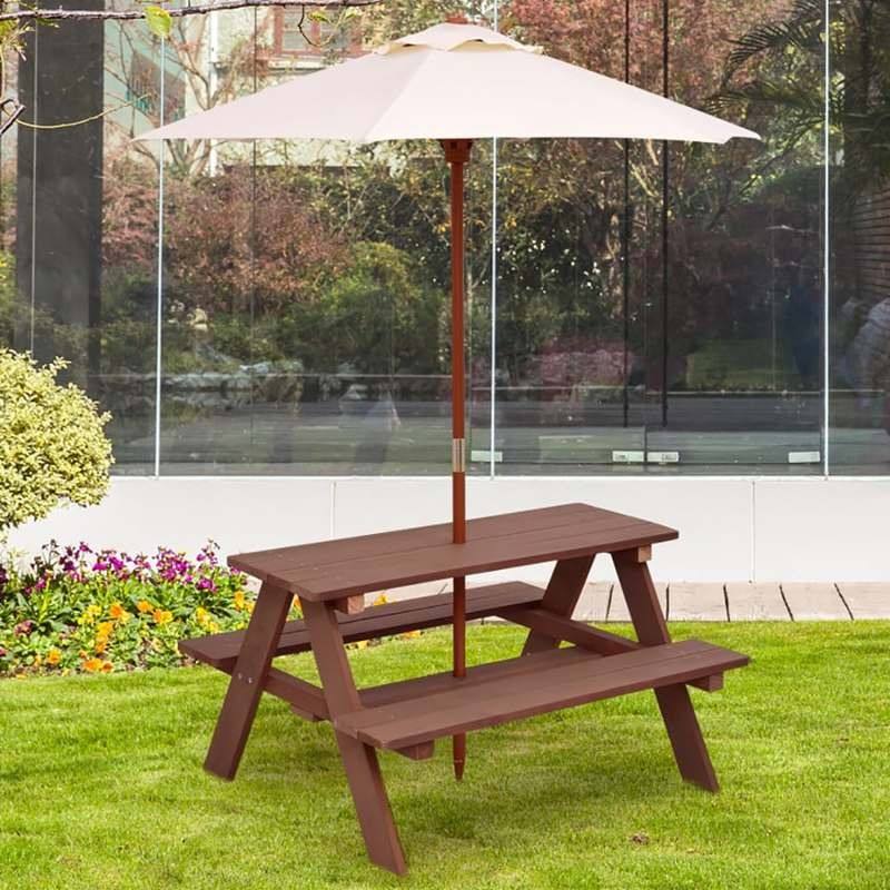 Outdoor 4-Seat Kids Picnic Tab - đánh giá và giá Kids Outdoor Bench