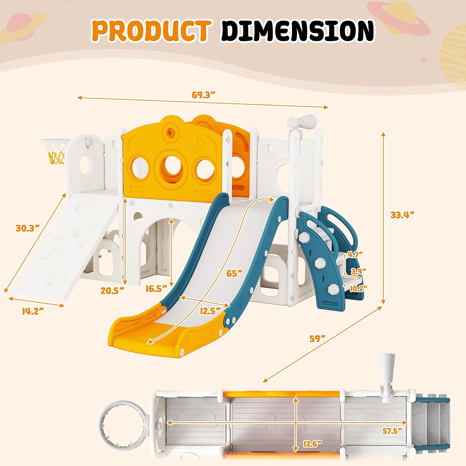 9 in 1 Toddler Slide Set Playg - đánh giá và giá Kids Outdoor Basketball Hoop