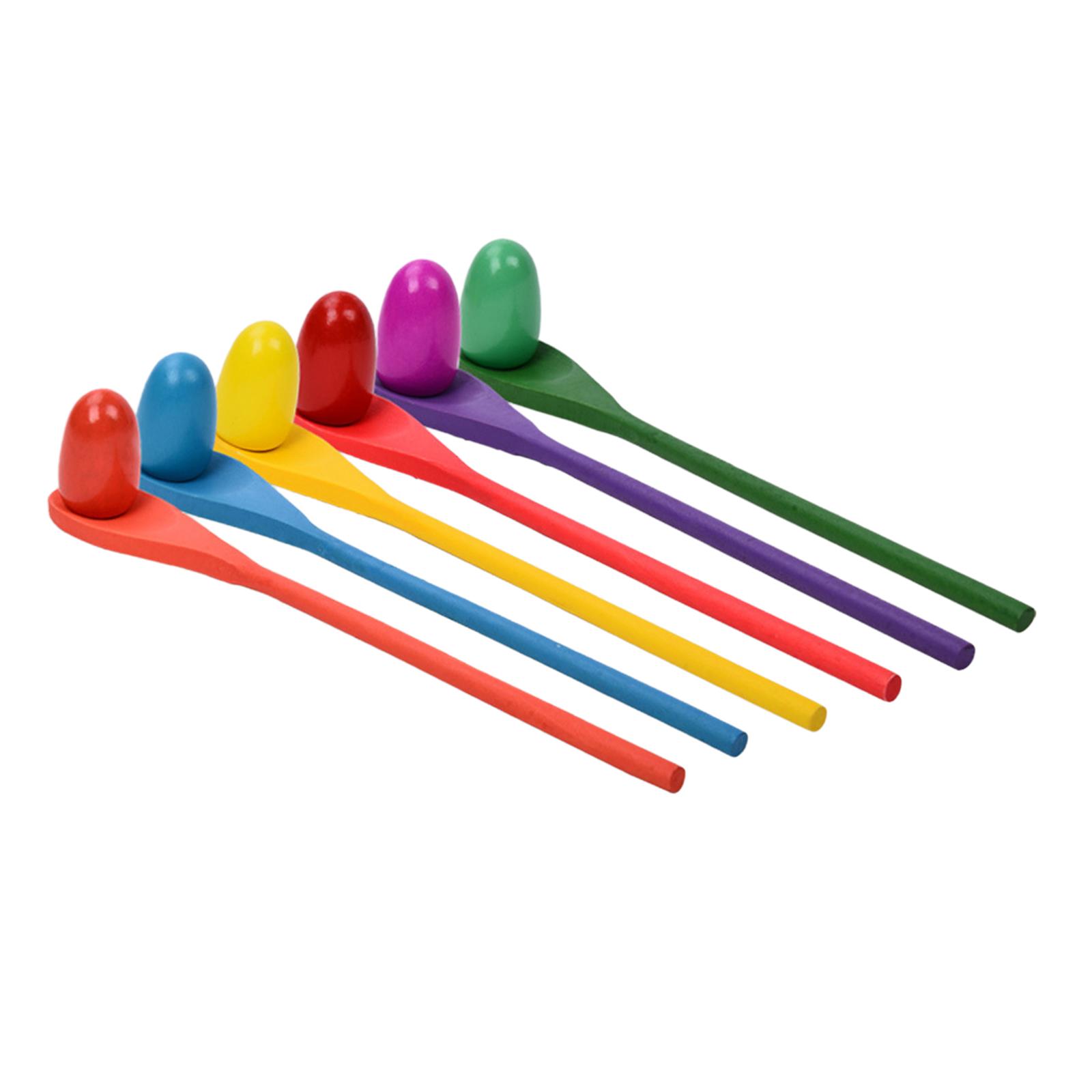 6 Pieces Egg Spoon Race Game H - đánh giá và giá Kids Outdoor Yard Toys