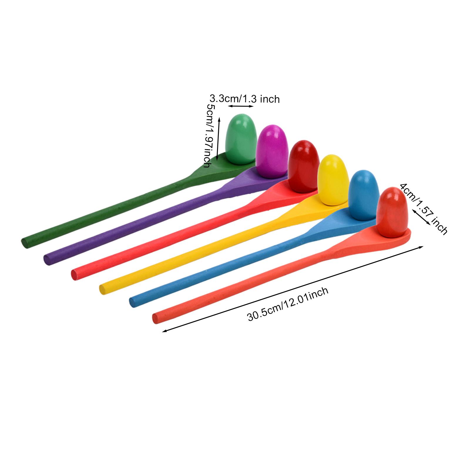 6 Pieces Egg Spoon Race Game H - đánh giá và giá Kids Outdoor Yard Toys